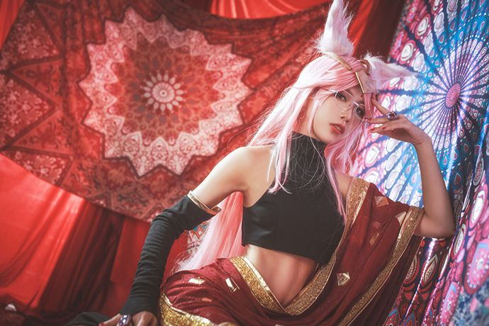水淼 aqua 玉藻前柯杨斯卡娅 cos：精致还原，造型细节满满